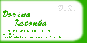 dorina katonka business card